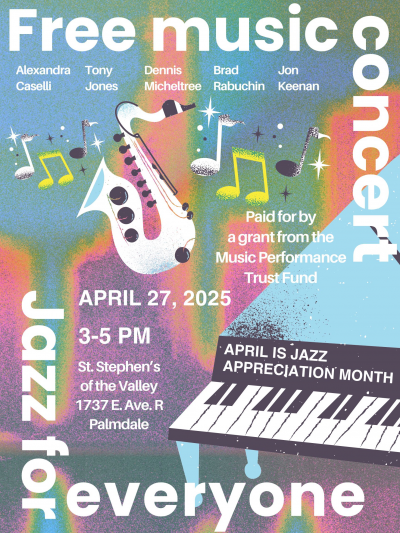 Jazz Matinee at St. Stephen's Of The Valley Lutheran Church - event poster Jazz Matinee at St. Stephen's Of The Valley Lutheran Church