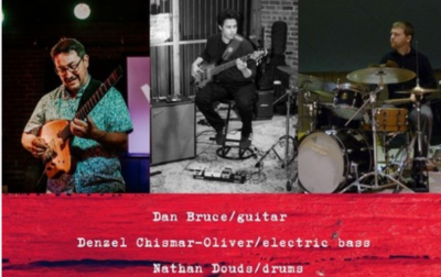 Dan Bruce Ohm Trio at BOP STOP - event poster Dan Bruce Ohm Trio at BOP STOP