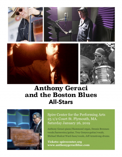 Anthony Geraci And The Boston Blues All-stars at The Spire Center For Performing Arts - event poster Anthony Geraci And The Boston Blues All-stars at The Spire Center For Performing Arts