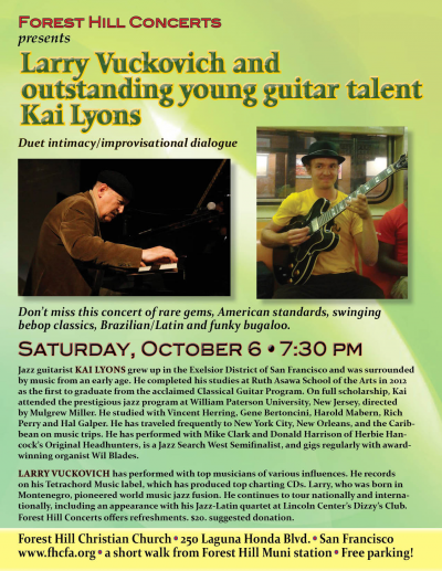 Larry Vuckovich And Kai Lyons at Forest Hill Christian Church