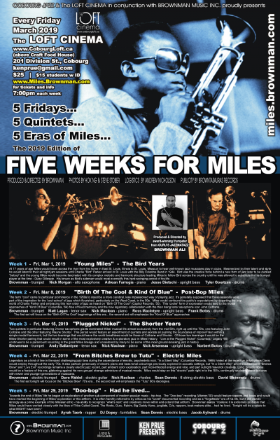 Five Weeks For Miles (cobourg) 2019 - Every Fri In March at The Loft Cinema