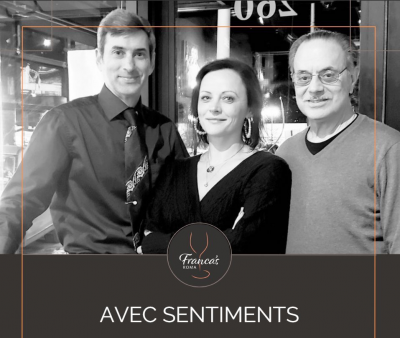 Avec Sentements at Franca's Wine Room