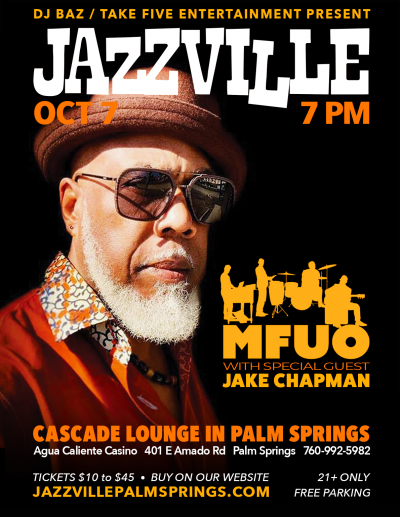 Mfuo - Jacques Lesure Quintet at Jazzville Palm Springs - event poster Mfuo - Jacques Lesure Quintet at Jazzville Palm Springs