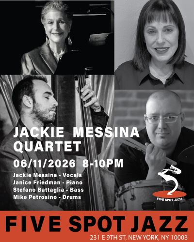 Jackie Messina Quartet at Five Spot Jazz - event poster Jackie Messina Quartet at Five Spot Jazz
