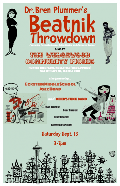 Dr. Bren Plummer's Beatnik Throwdown at Wedgewood Community Picnic - event poster Dr. Bren Plummer's Beatnik Throwdown at Wedgewood Community Picnic