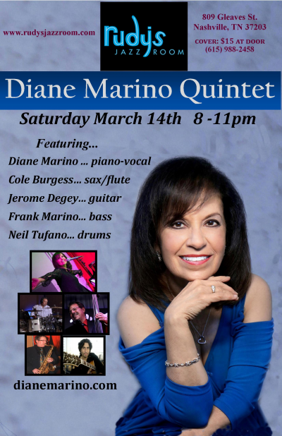 Diane Marino Quintet  at Rudy's Jazz Room