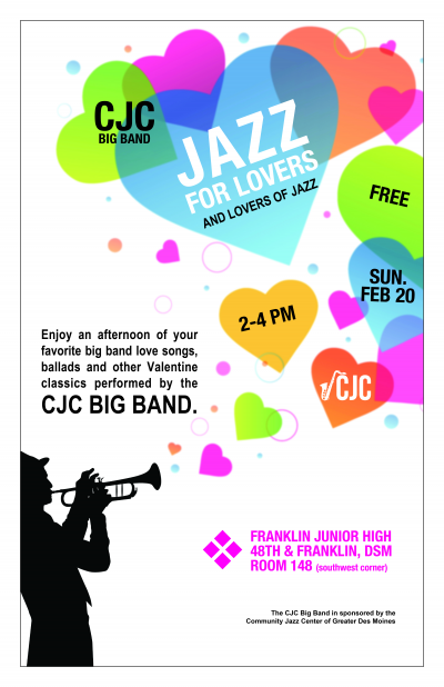 Cjc Big Band: Music For Lovers at Franklin Junior High - event poster Cjc Big Band: Music For Lovers at Franklin Junior High