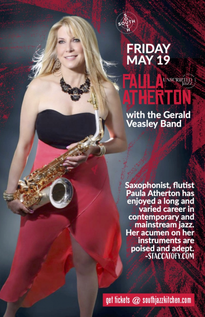 Paula Atherton And The Gerald Veasley Band at South Jazz Club - event poster Paula Atherton And The Gerald Veasley Band at South Jazz Club