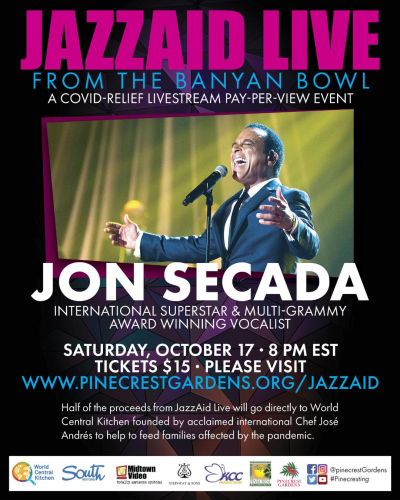 Jon Secada at Jazzaid Live Series (online) at Online Event - event poster Jon Secada at Jazzaid Live Series (online) at Online Event