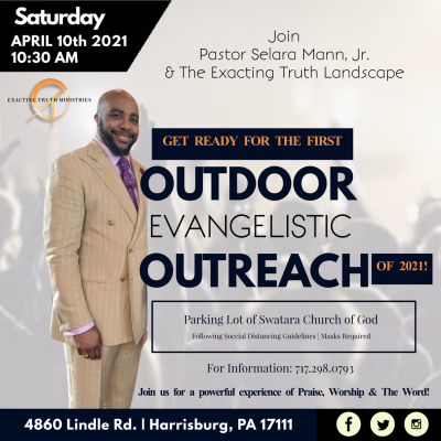 First Open-air Praise & Worship Outreach of 2021 at Swatara Church Of God - event poster First Open-air Praise & Worship Outreach of 2021 at Swatara Church Of God