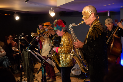 Revolutionary Snake Ensemble Mardi Gras Party With Henri Smith & Special Surprise Guests! at Scullers Jazz Club - event poster Revolutionary Snake Ensemble Mardi Gras Party With Henri Smith & Special Surprise Guests! at Scullers Jazz Club