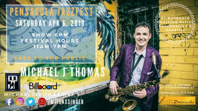 Michael J Thomas at Pensacole JazzFest at Seville Square