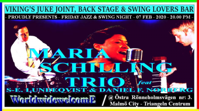 Maria Schilling Trio at Viking´s Juke Joint / Back Stage - event poster Maria Schilling Trio at Viking´s Juke Joint / Back Stage