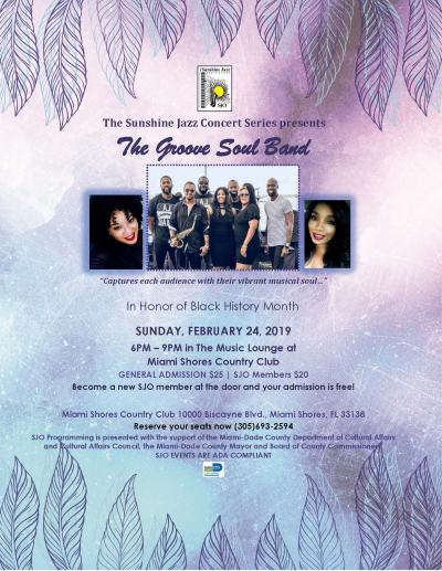 The Sunshine Jazz Concert Series Presents The Groove Soul Septet! at Miami Shores Country Club