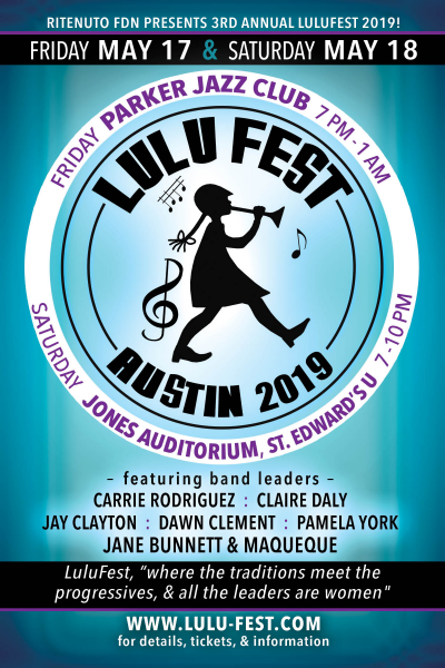 Jane Bunnett, Jay Clayton, Claire Daly and more at Lulufest at Jones Auditorium