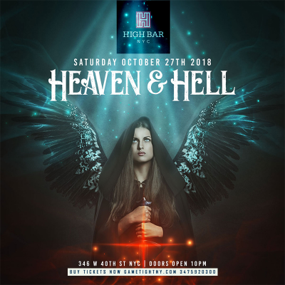 Highbar Nyc Heaven & Hell Halloween Party 2018 at High Bar New York - event poster Highbar Nyc Heaven & Hell Halloween Party 2018 at High Bar New York
