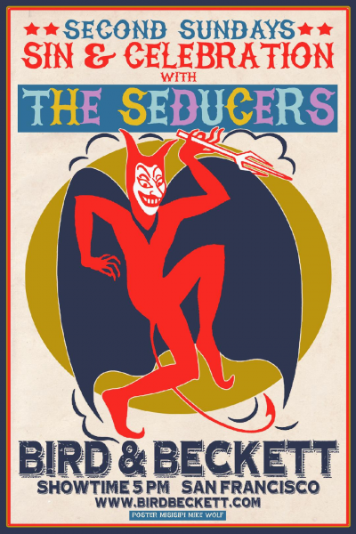 The Seducers Sin And Celebration at Bird & Beckett Books & Records - event poster The Seducers Sin And Celebration at Bird & Beckett Books & Records
