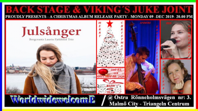 Julsånger - Bergcrantz, Laurin & Fjeldsted at Viking´s Juke Joint / Back Stage - event poster Julsånger - Bergcrantz, Laurin & Fjeldsted at Viking´s Juke Joint / Back Stage