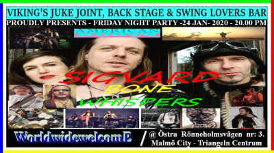 Sigvard The Bone Whispers at Viking´s Juke Joint / Back Stage - event poster Sigvard The Bone Whispers at Viking´s Juke Joint / Back Stage