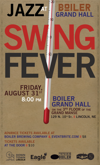 Swing Fever at Boiler Grand Hall - event poster Swing Fever at Boiler Grand Hall