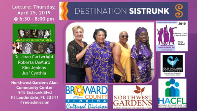 Amazing Musicwomen Lecture at Northwest Gardens Allen Community Center - event poster Amazing Musicwomen Lecture at Northwest Gardens Allen Community Center