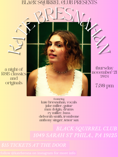 Kate Bresnahan: An Evening Of R&b Classics And Originals at Black Squirrel Club - event poster Kate Bresnahan: An Evening Of R&b Classics And Originals at Black Squirrel Club
