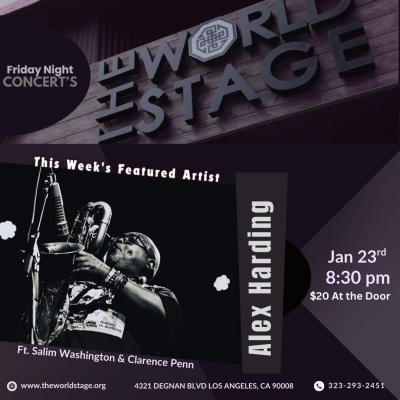 Alex Harding at Friday Night Concert Series at The World Stage