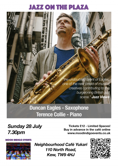 Jazz On The Plaza Feat. Duncan Eagles at Neighbourhood Cafe Yukari - event poster Jazz On The Plaza Feat. Duncan Eagles at Neighbourhood Cafe Yukari