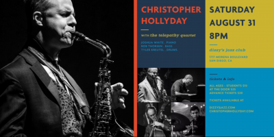 Christopher Hollyday & Telepathy Quartet at Dizzy's - event poster Christopher Hollyday & Telepathy Quartet at Dizzy's