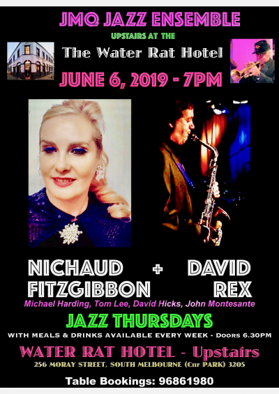 Nichaud Fitzgibbon Features With JMQ Jazz Ensemble at The Water Rat Hotel