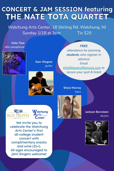 Nate Tota Quartet at The Watchung Arts Center