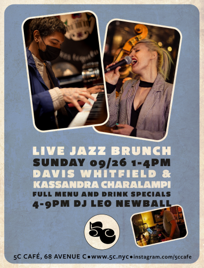 Vocalist Kassandra Charalampi Feat. Pianist Davis Whitfield at 5C Cafe