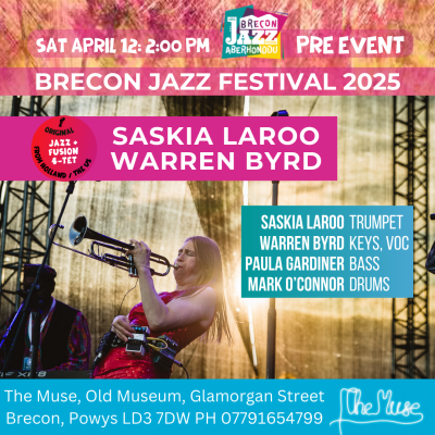 Saskia Laroo & Warren Byrd Jazz Fusion 4tet at The Muse - event poster Saskia Laroo & Warren Byrd Jazz Fusion 4tet at The Muse