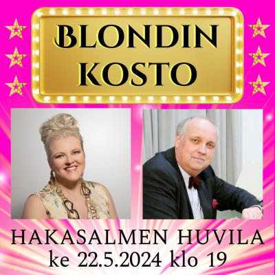 Blondin Kosto at Hakasalmen Huvila - event poster Blondin Kosto at Hakasalmen Huvila