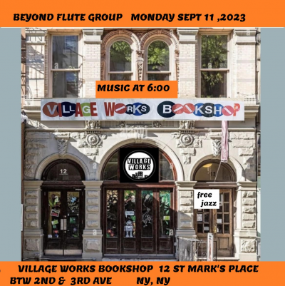 Beyond Flute Group at Village Works Bookshop - event poster Beyond Flute Group at Village Works Bookshop