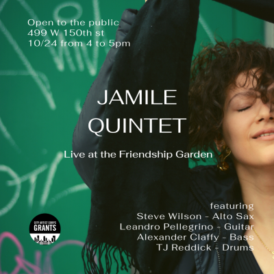 Jamile Quintet at Friendship Garden - event poster Jamile Quintet at Friendship Garden