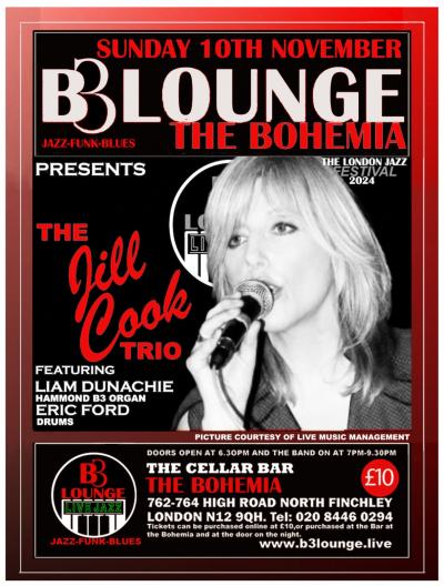 Gill Cook Trio at B3 Lounge The Cellar Bar The Bohemia