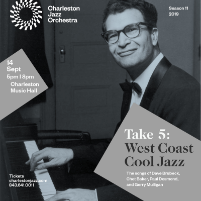 Take 5: West Coast Cool Jazz at Charleston Music Hall - event poster Take 5: West Coast Cool Jazz at Charleston Music Hall