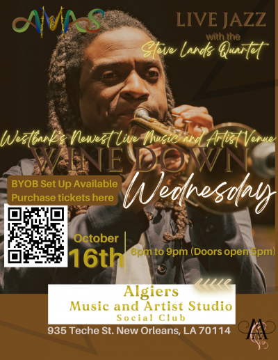 Wine Down Wednesday With The Steve Lands Quartet at Algiers Music And Arts Studio