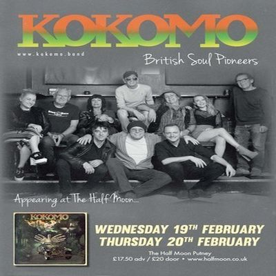 Kokomo: British Soul Music Pioneers Live At Half Moon Putney London 20 Feb at The Half Moon - event poster Kokomo: British Soul Music Pioneers Live At Half Moon Putney London 20 Feb at The Half Moon