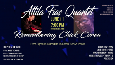 Attila Fias Quartet - Remembering Chick Corea at The Coda