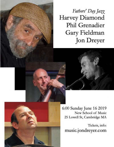 Fathers' Day Jazz: Harvey Diamond Quartet with Phil Grenadier, Jon Dreyer, Gary Fieldman at New School Of Music