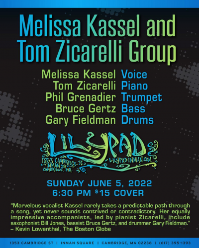 Melissa Kassel & Tom Zicarelli Group at Lilypad - event poster Melissa Kassel & Tom Zicarelli Group at Lilypad