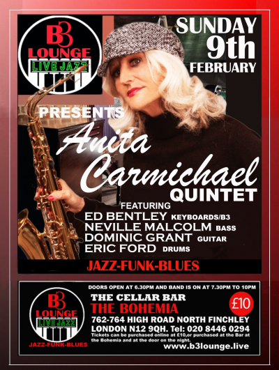 Anita Carmichael Quintet at B3 Lounge The Cellar Bar The Bohemia