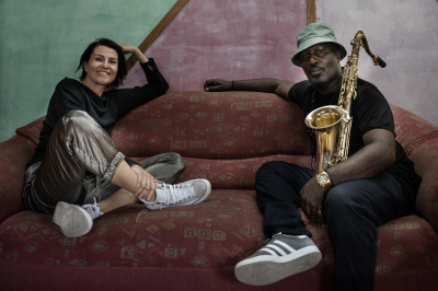 Alina Bzhezhinska And Tony Kofi at Turner Sims