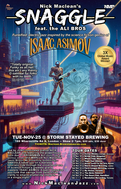 Nick Maclean's SNAGGLE Feat The ALI BROS: An Asimov-inspired Jazz-funk Journey (london) at Storm Stayed Brewing Co.