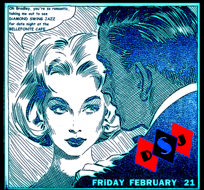 Bellefonte Delaware Burns Blue With DiAMOND SWiNG at Bellefonte Cafe - event poster Bellefonte Delaware Burns Blue With DiAMOND SWiNG at Bellefonte Cafe