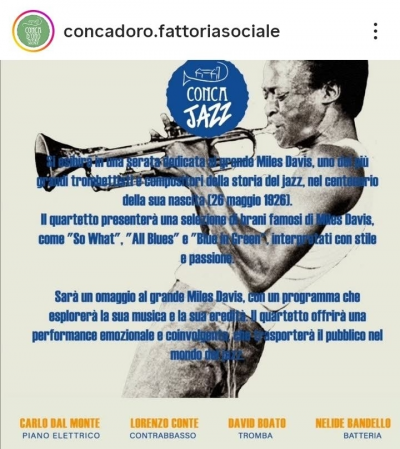 MILES MOOD by CARLO DAL MONTE & LORENZO CONTE 4TET at Conca D'oro Fattoria Sociale