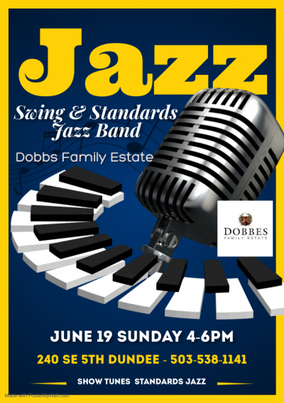 Swing & Standards Jazz Band at Dobbs Family Estate Dundee - event poster Swing & Standards Jazz Band at Dobbs Family Estate Dundee