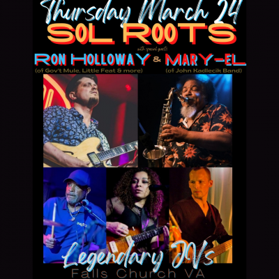 Sol Roots Band With Guests Ron Holloway And Mary-el at JV's Music Room